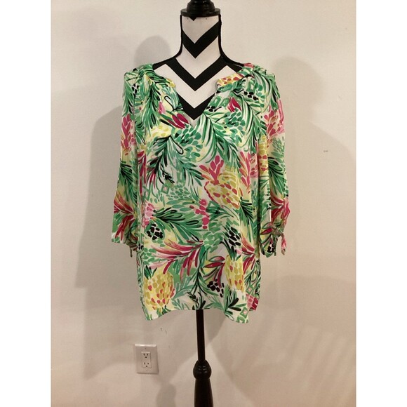 Cappagallo Large Top blouse floral - Picture 1 of 10